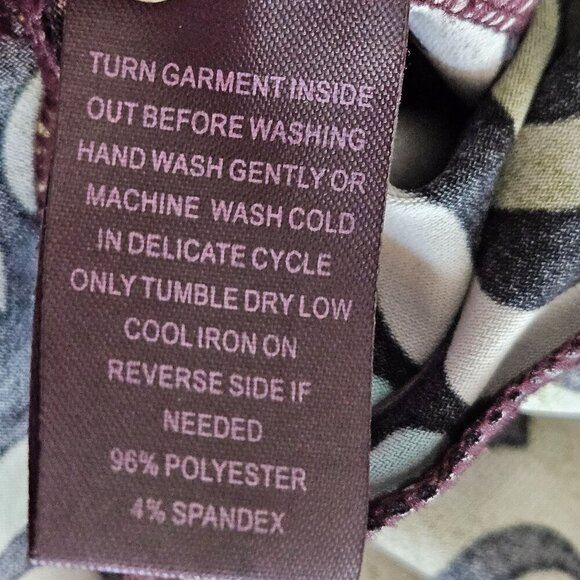 Hale Bob Rhinestone Batwing Sleeves Floral Work Dress Boho Blue Green Medium - Picture 11 of 13